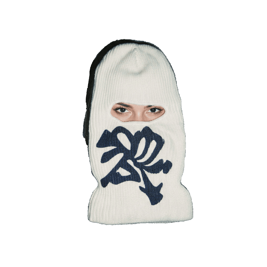 white.black ski mask