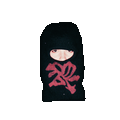 black.red ski mask